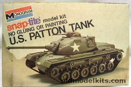 Monogram 1/48 M-48 Patton Tank, 7578 plastic model kit